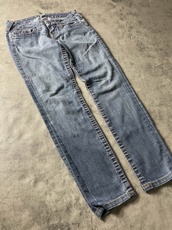 TR XS Skinny Jeans Vintage Y2K Rare True Religion Hip Hop Embroidered #HM7287