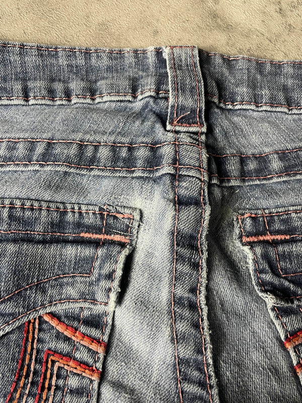 TR XS Skinny Jeans Vintage Y2K Rare True Religion Hip Hop Embroidered #HM7287