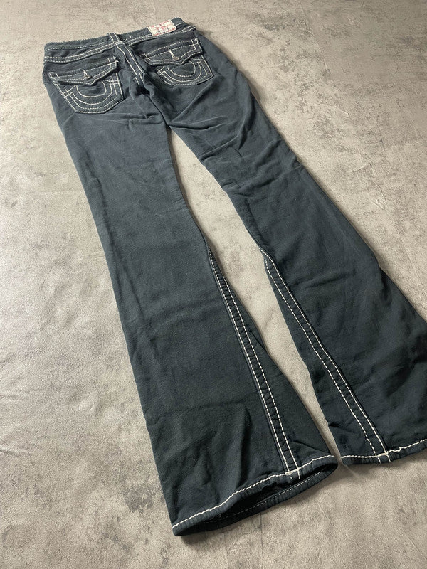 Trackpants Joey True Religion S Vintage y2k rare Bootcut Hip Hop Embroidered #PV6735