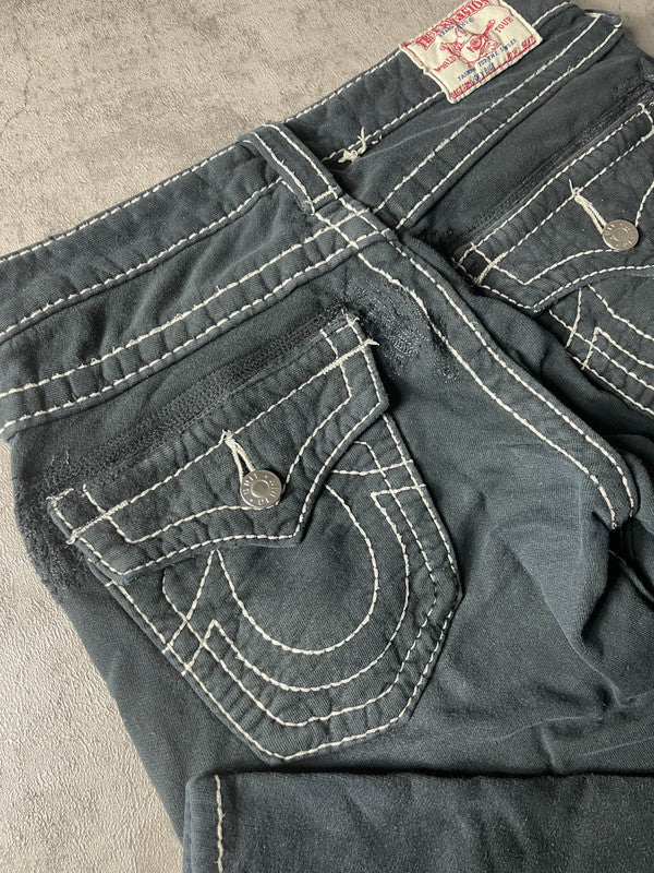 Trackpants Joey True Religion S Vintage y2k rare Bootcut Hip Hop Embroidered #PV6735