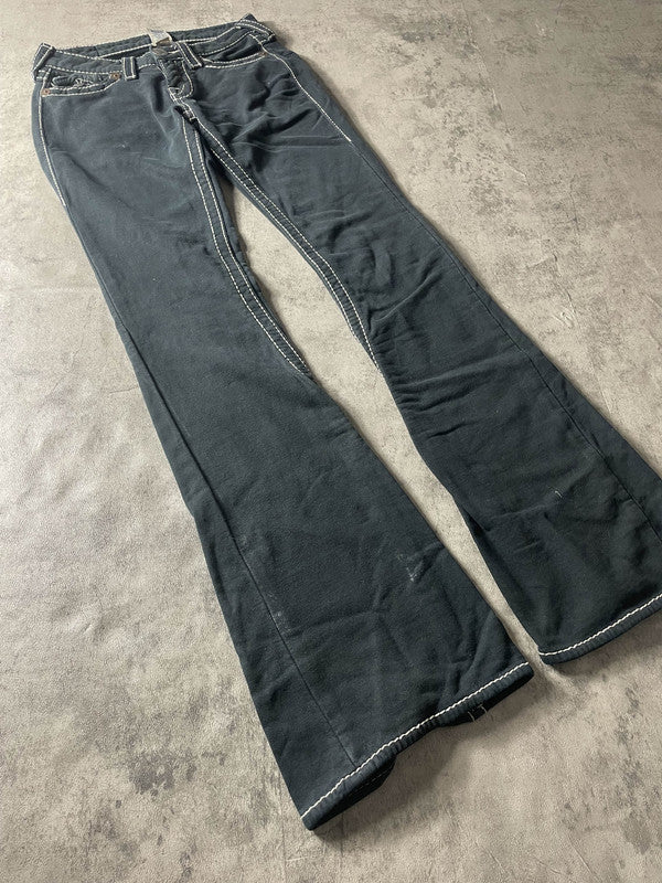 Trackpants Joey True Religion S Vintage y2k rare Bootcut Hip Hop Embroidered #PV6735