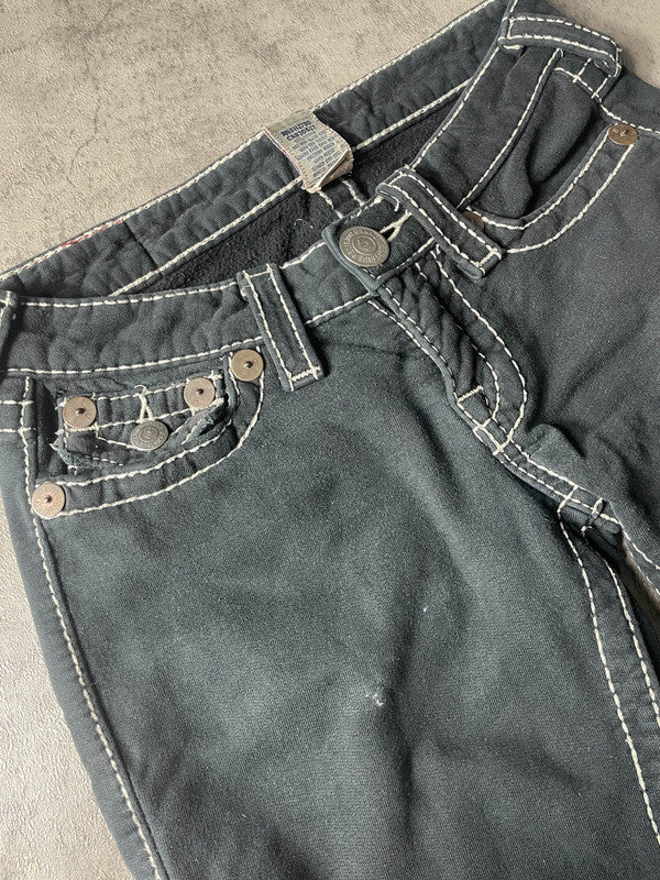 Trackpants Joey True Religion S Vintage y2k rare Bootcut Hip Hop Embroidered #PV6735