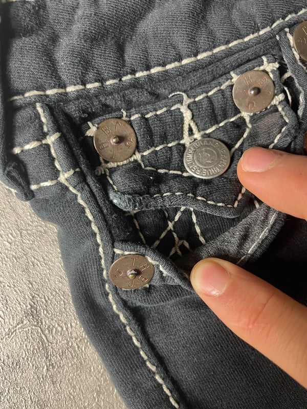 Trackpants Joey True Religion S Vintage y2k rare Bootcut Hip Hop Embroidered #PV6735