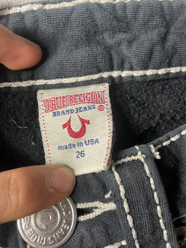 Trackpants Joey True Religion S Vintage y2k rare Bootcut Hip Hop Embroidered #PV6735