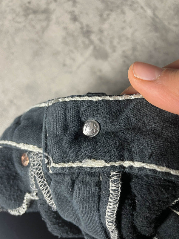 Trackpants Joey True Religion S Vintage y2k rare Bootcut Hip Hop Embroidered #PV6735