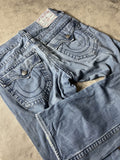 True Religion Billy Jeans M Vintage y2k Rare Baggy Hip Hop Embroidered #EJ4883