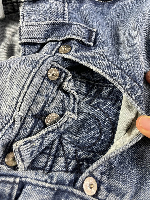 True Religion Billy Jeans M Vintage y2k Rare Baggy Hip Hop Embroidered #EJ4883