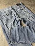 True Religion Jeans XL Straight Vintage y2k Rare Hip Hop Embroidered #EZ6080