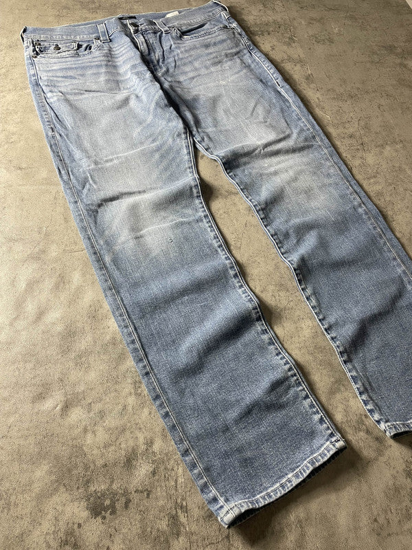 True Religion Jeans XL Straight Vintage y2k Rare Hip Hop Embroidered #EZ6080