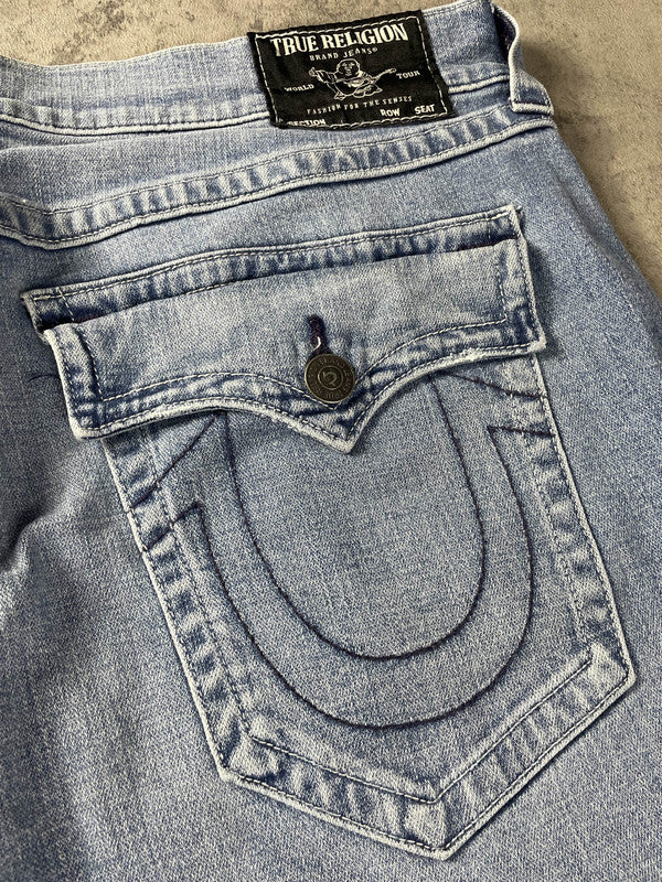 True Religion Jeans XL Straight Vintage y2k Rare Hip Hop Embroidered #EZ6080
