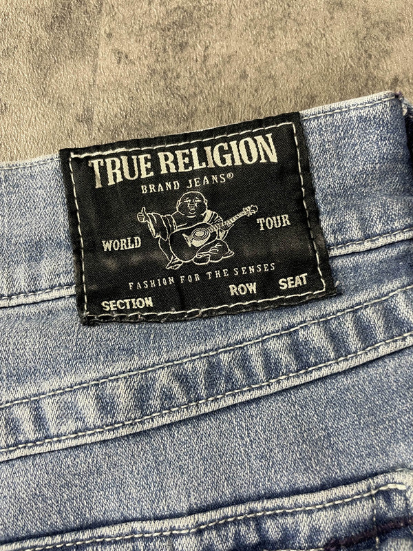 True Religion Jeans XL Straight Vintage y2k Rare Hip Hop Embroidered #EZ6080