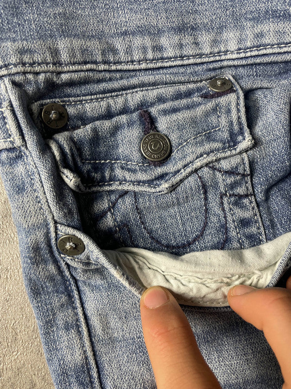 True Religion Jeans XL Straight Vintage y2k Rare Hip Hop Embroidered #EZ6080