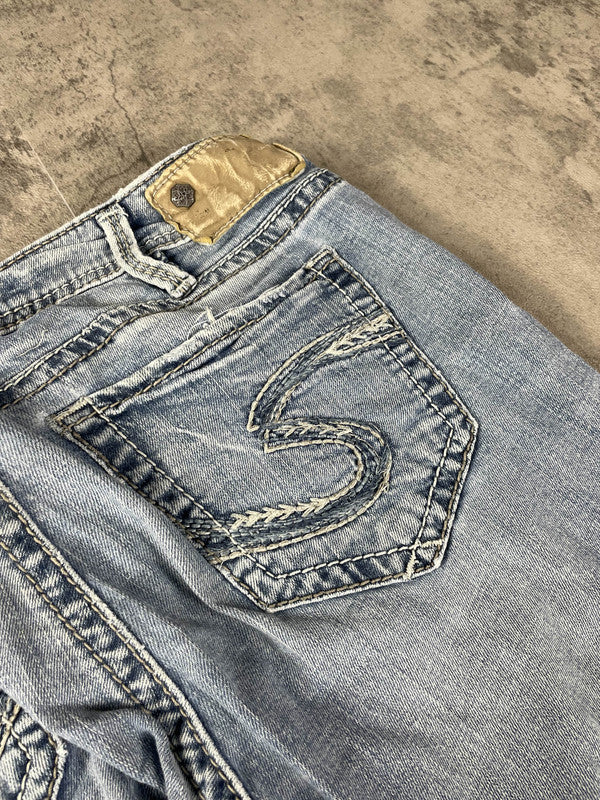Vintage y2k Dressing Jeans S Bootcut Embroidered (Stile Miss Me) #LQ5298