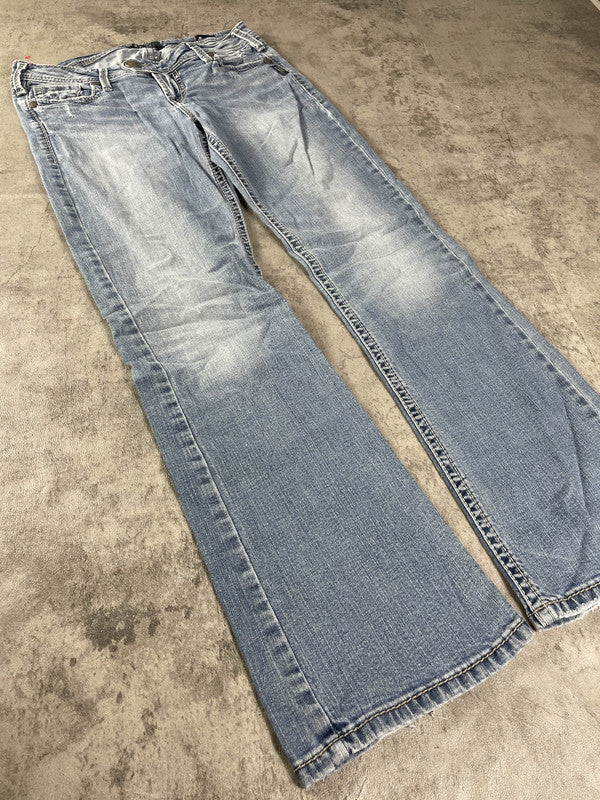 Vintage y2k Dressing Jeans S Bootcut Embroidered (Stile Miss Me) #LQ5298