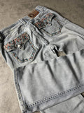 Vintage y2k Rare Dressing Jeans S Bootcut Hip Hop Embroidered (Stile Miss Me) #WB9372