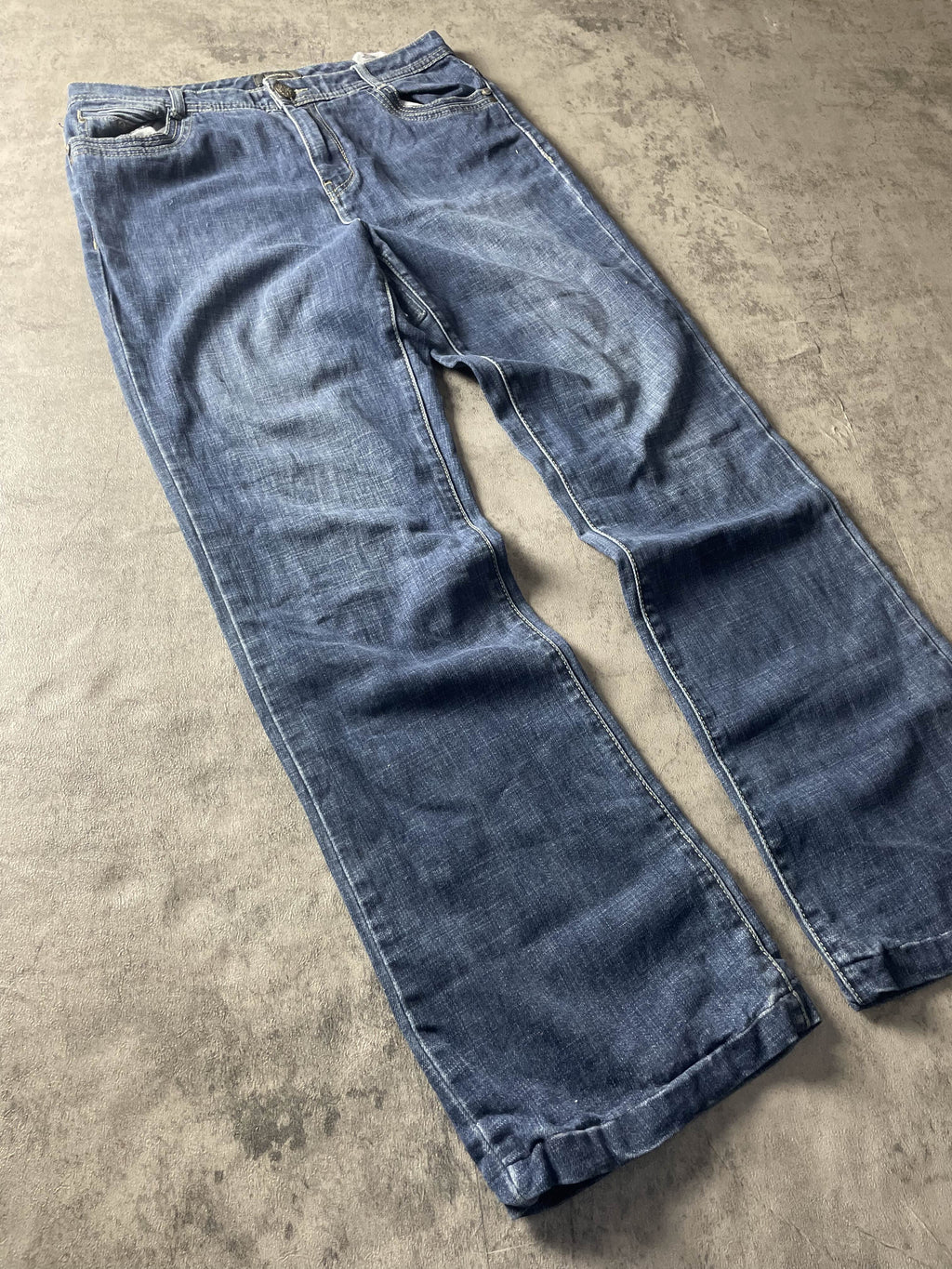 Vintage Dressing Jeans S Bootcut Hip Hop Embroidered (Stile Miss Me) #CD6981