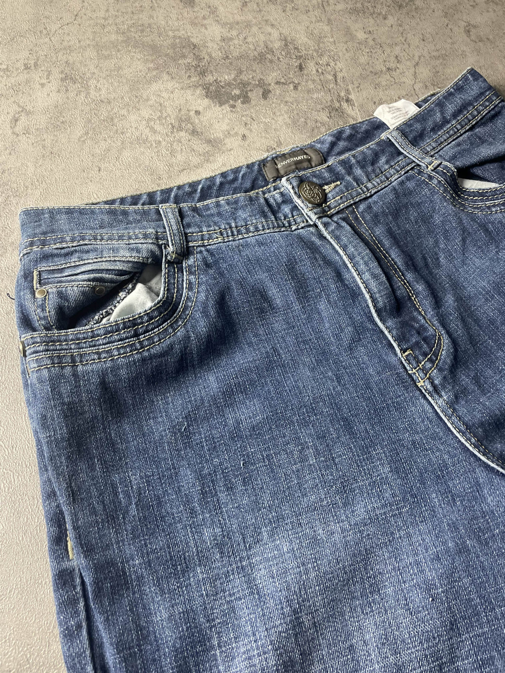 Vintage Dressing Jeans S Bootcut Hip Hop Embroidered (Stile Miss Me) #CD6981